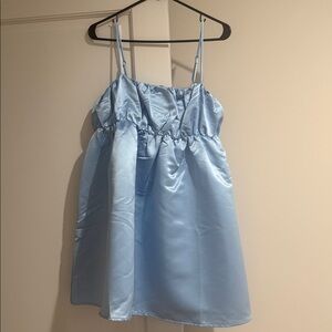 Light Blue Satin Dress